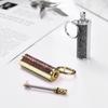 Outdoor Portable Lighter Bottle Keychain With Containing Cotton Core