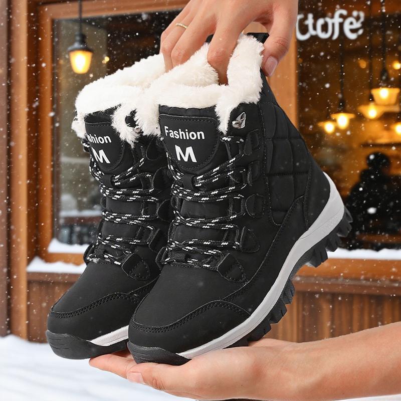 

Женские зимние сапоги для снега, теплые, на подкладке из искусственного меха, нескользящие, для активного отдыха и походов, модная водонепроницаемая обувь для холодной погоды 37