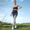 Nahtloses Sport-Yoga-Set mit Farbverlauf