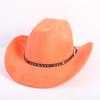 Neue Farbe Western Cowboyhut Herren und Damen Pendler Vielseitig Einfacher Stil Breiter Rand Zylinder Sonnenhut