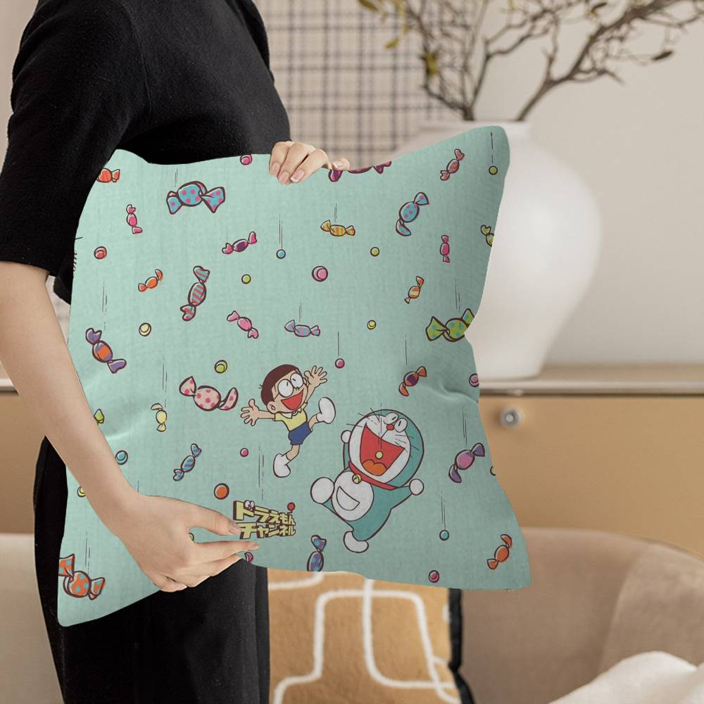 Funny D-Doraemon Cartoon Cushion Cover Polyester Sofa Cushions Decorative Throw Pillows Home Decoration Pillowcover