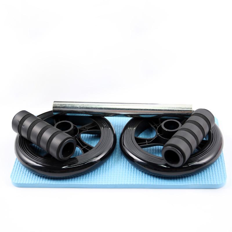 No Noise Gym Břišní kolečka Ab Roller s podložkou pro cvičení Fitness Příslušenství Příslušenství Unisex Black Double Wheeled Belly