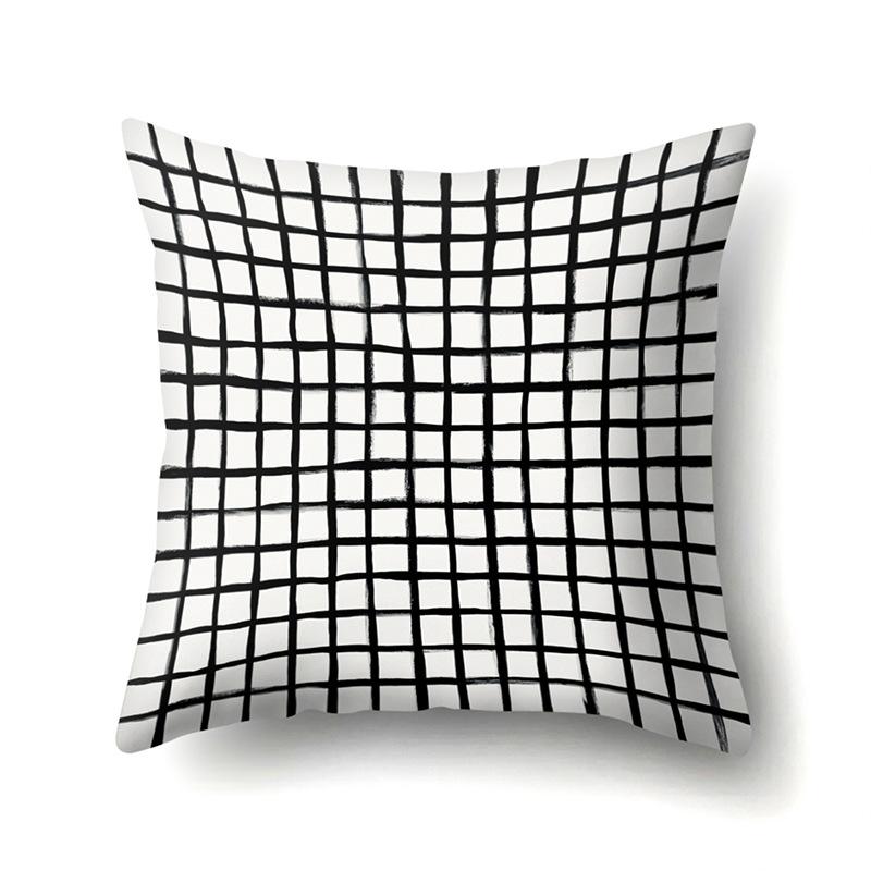 Polyester Pillow Case Geometric Home Printed Pillow Waist Cushion Cover Car Cushion Head Cushion Cover