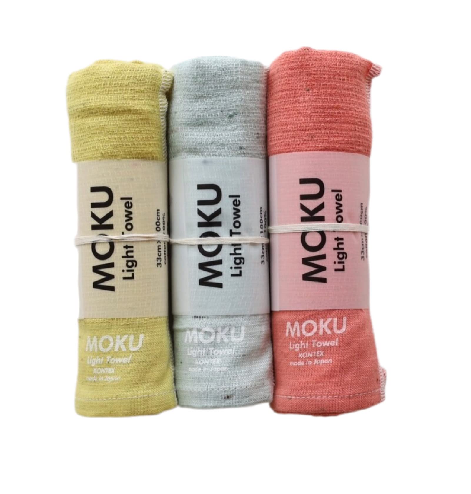 [Kontex] MOKU  59351-90  Полотенце для лица, средний размер, набор из 3 штук (Лимон, Мята, Мандарин)