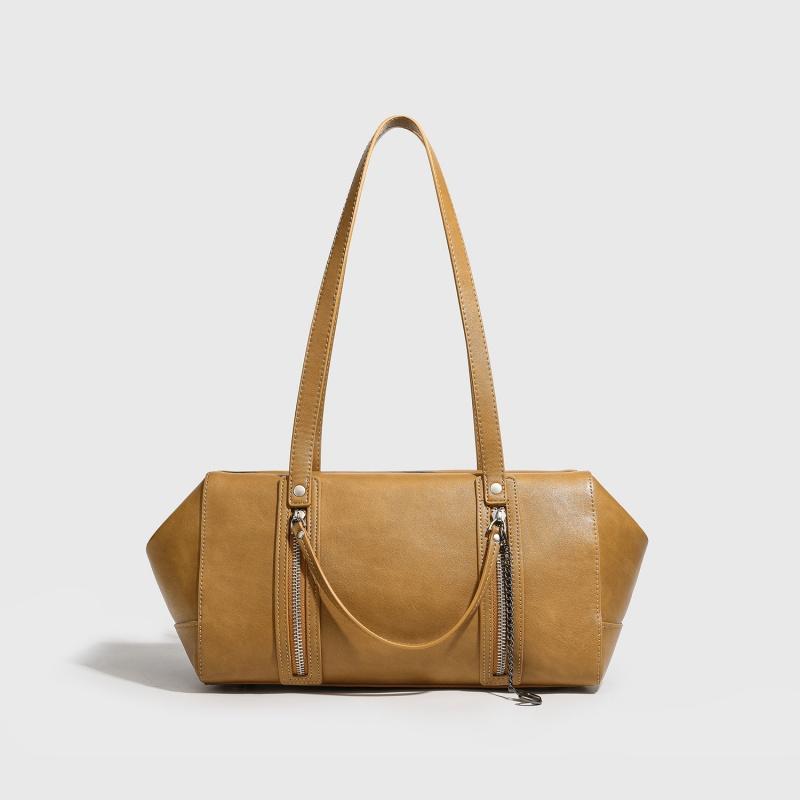 

New Fashion Double Zipper Decoration Shoulder Bag Women s Casual Versatile Tote Bag Large Capacity Commuter Bag