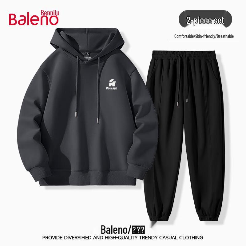 Baleno Men's Heavyweight Breathable Casual Sweatshirt & Sweatpants Set