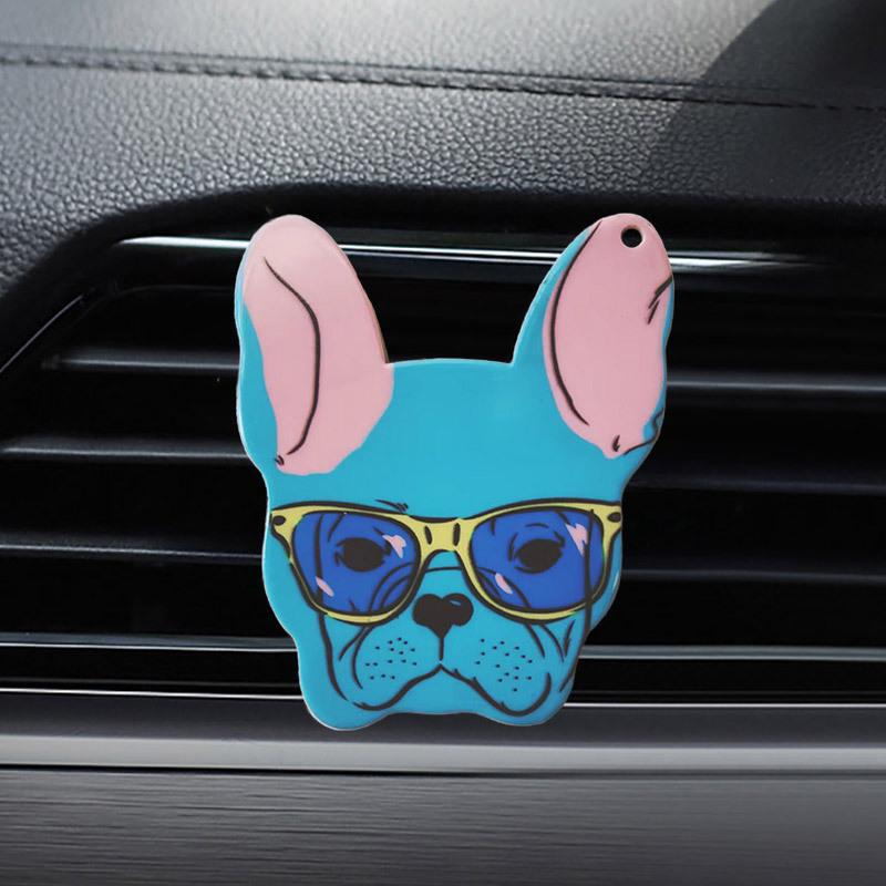 Uroczy Kreskówkowy Klips Wentylacyjny 2D Kotek Odświeżacz Powietrza do Samochodu Dyfuzor Aromatu do Kratki Klimatyzacji Samochodowej Dekoracja Wnętrza Samochodu