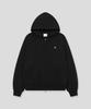 Slow Record House Crop Zip-Up Hoodie_Black