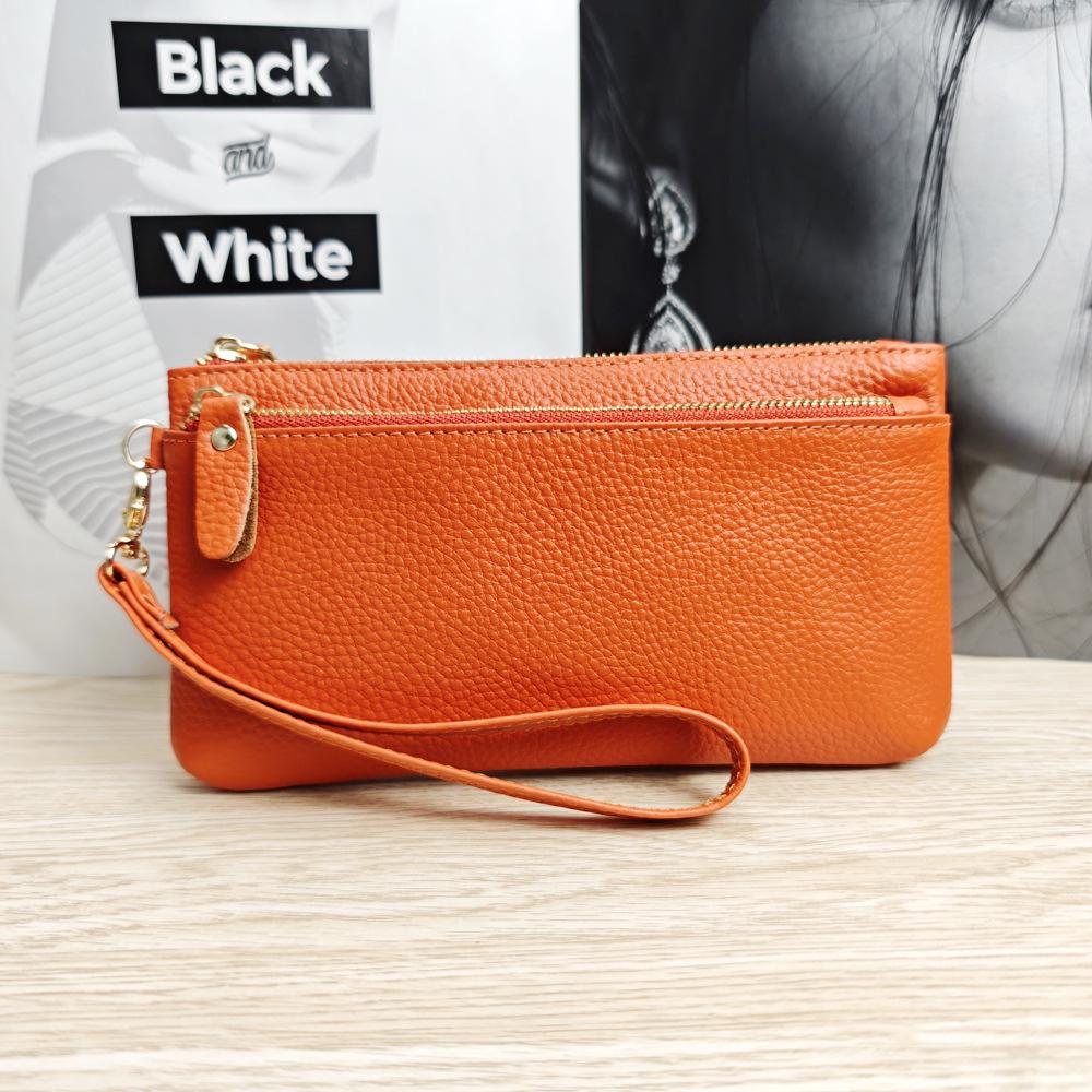 Korean Style Genuine Leather Multi-Functional Women's Wristlet Clutch Wallet