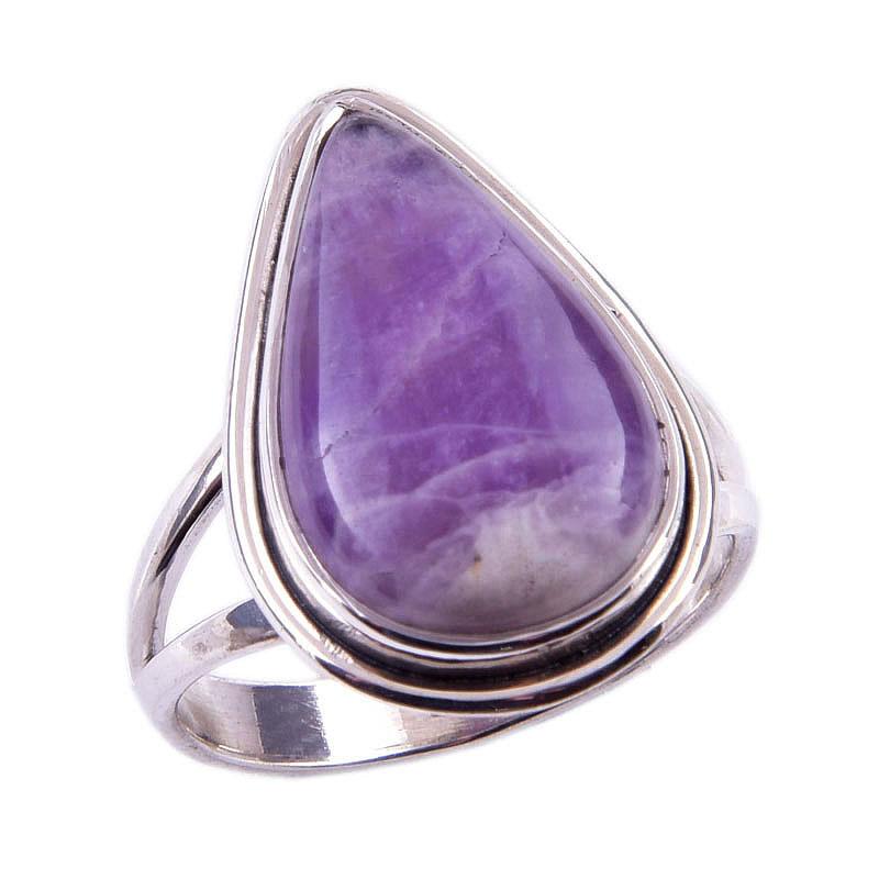Natural Tiffany Stone Gemstone 925 Solid Sterling Silver Jewelry Ring S.7 Z8r02
