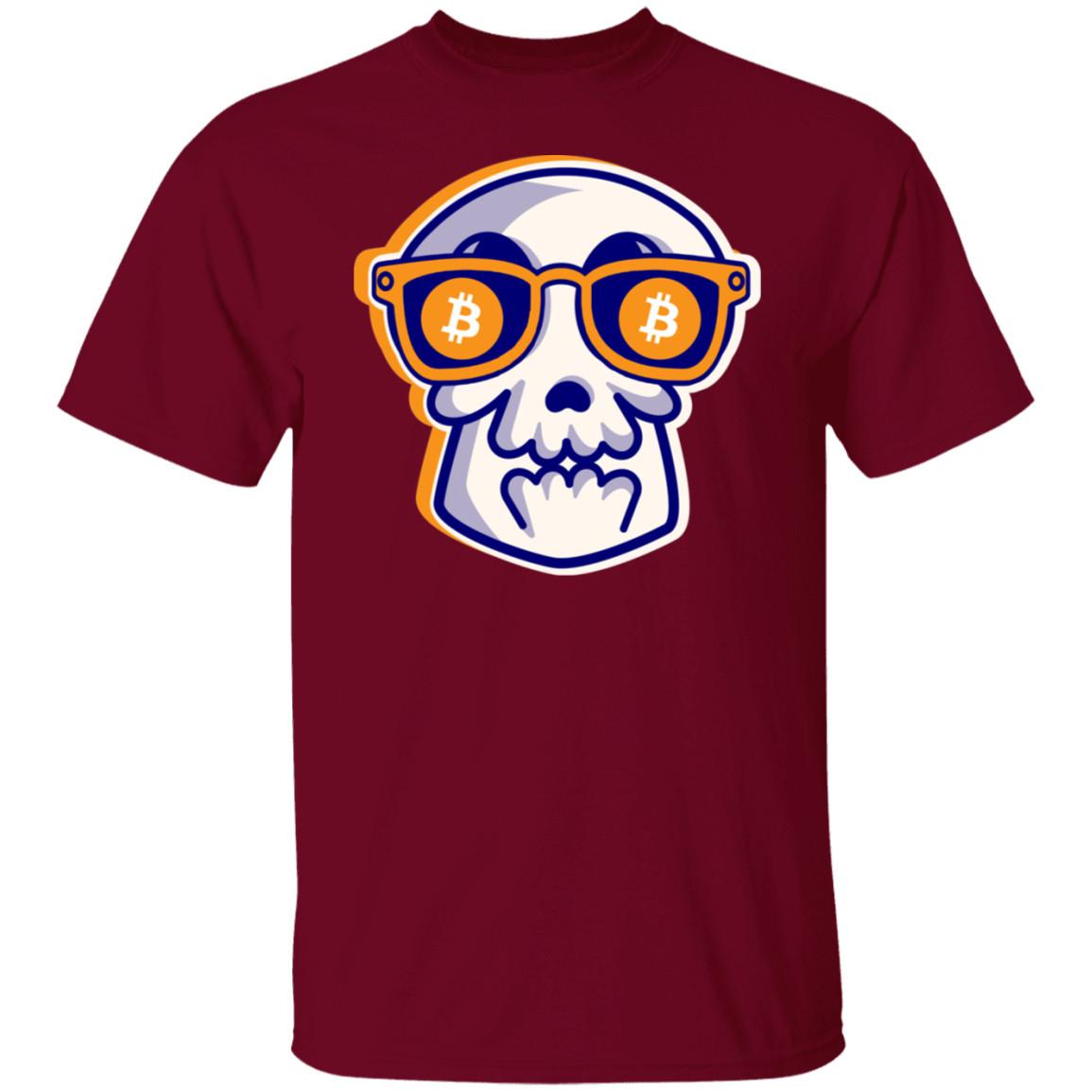 Bitcoin BTC Skull Cryptocurrency T-Shirt S