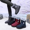 Winter new velvet thickened snow boots soft-soled non-slip cotton shoes for women's non-slip waterproof warm medium tube shoes for women