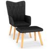 Day and Night - Day and Night Relaxation Armchair with Black Fabric Footrest