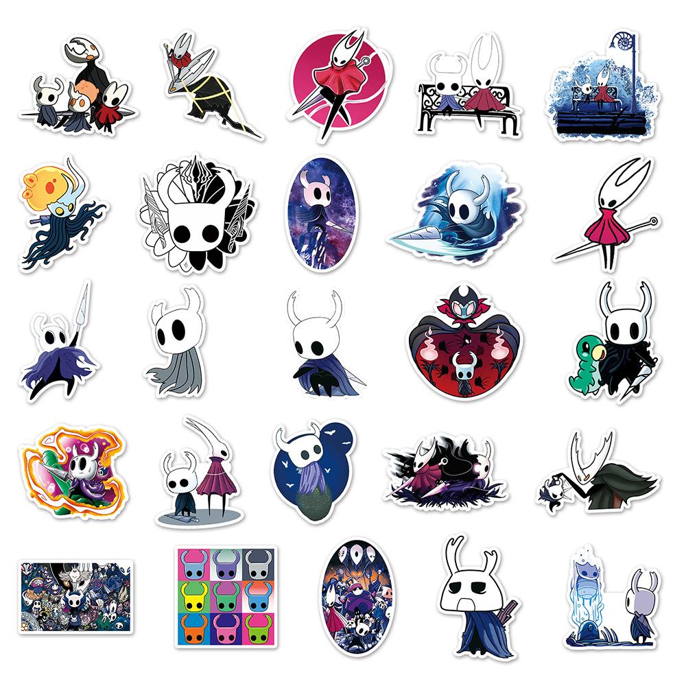 10 30 50Pcs Cartoon Hollow Knight Anime Game Stickers For Kid Toys Decals Diy Suitcase Laptop Phone Guitar Cute Graffiti Sticker