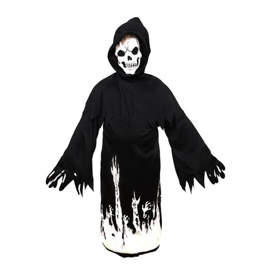 Halloween Grim Reaper Costume for Kids Glow-in-the-Dark Cosplay Outfit