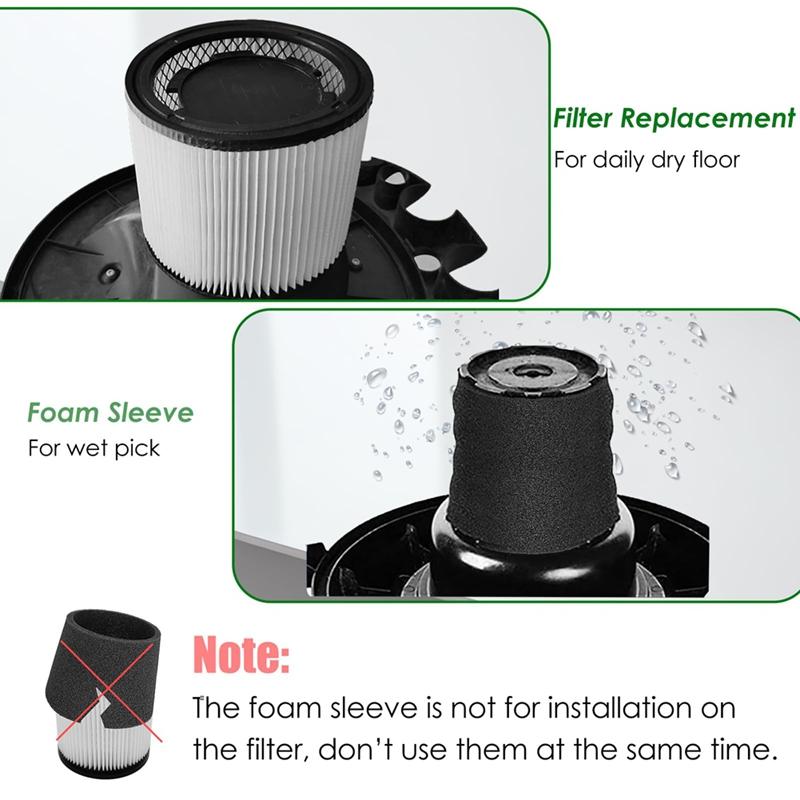 Replacement For 90304 Shop Vac Filter, Filter Replaces For Shop Vac 90304/90350/90333/9030400, Hepa Filter Cartridge