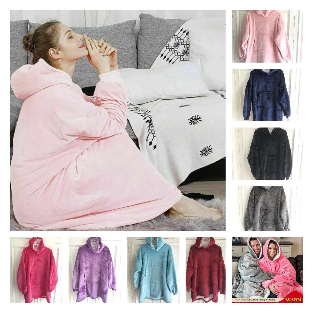Warm And Cozy Oversized Blanket Hoodie For Adults And Kids With Giant Pocket