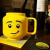 Creative Personality Cute Expression Ceramic Mug | Little Figure Head with a Smiling Face | Unique Gift Cup for Drinking Water.