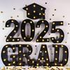 Graduation Season Party Decorations, Graduate GRAD Letter Lights, Bachelor Hats To Celebrate Graduation Party Decoration Lights