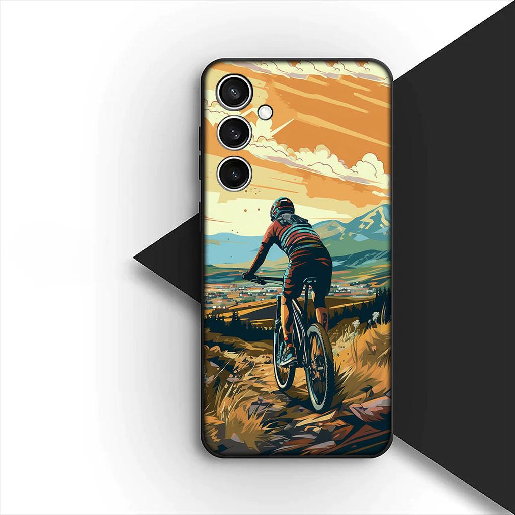 For Motorola Moto Edge 70 60 Fusion NEO Pro G56 G96 G04 G05 20 G Stylus Phone Cover Case Mountain Bike Cycling Art Wallpaper