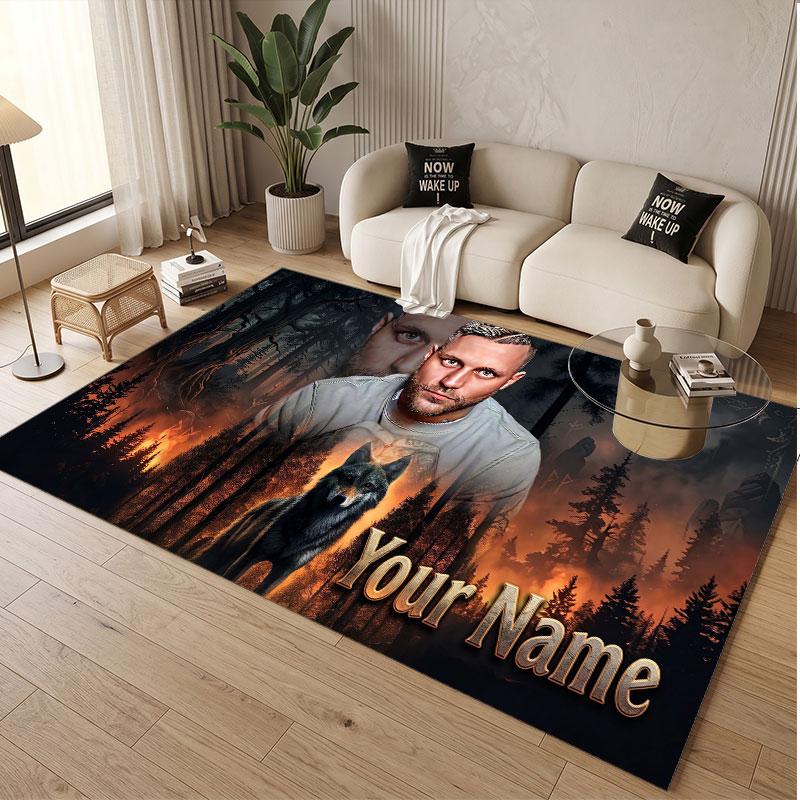 Custom Name Crystal Velvet Rug,Kontra K Comfortable Anti Slip Floor Mat For Room Decoration