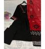 Beautiful V-neck Cotton Kurta Pant Dupatta Set Women Bollywood Top Tunic Salwar Suit