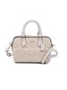 Rowan 18 Classic Print Zipper Closure Faux Leather Single Shoulder Crossbody Handbag Small Female Vanilla White
