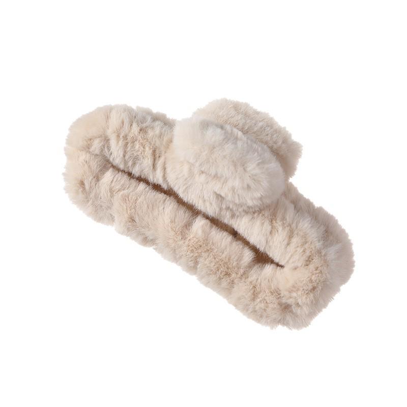 Large Korean Style Plush Hair Clip - High-End Claw Accessory for Girls & Women, Shark Clip for Autumn/Winter