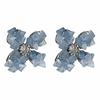 Blaue Kristall Luxus Blumenohrringe für Frauen - 2023 Trendiger High-End-Stil