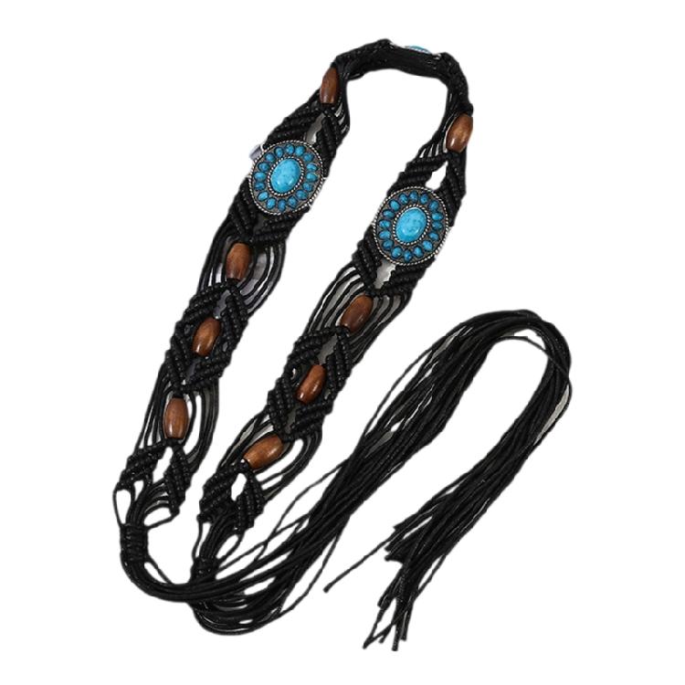 Cowgirl Cowoy Belts Bohemian Braided Belt Vintage Tie Belt for Girls Women