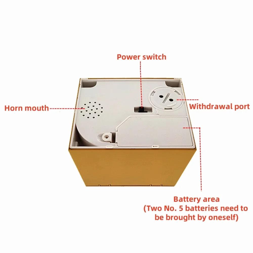 Creative Children's Cartoon Electric Savings Box Cute Steal Money Cat  Little Family Decoration Money Box Birthday Gift Coin Box