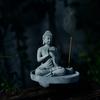 Meditating Buddha Statue Zen Incense Holder Home Decoration Garden Bonsai Aquarium Fish Tank Feng Shui Figurine Collection