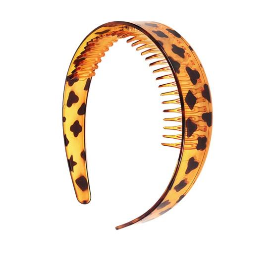 Hair Hoop Extra Wide Thick Headband with Non-slip Teeth Vintage Style Strong Grip Hairband Office Hair Accessory