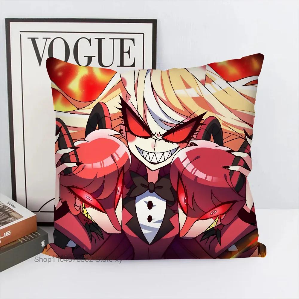Anime H-Hazbin H-Hotels Pillow Case Square Pillow Bedroom Sofa Leisure Comfort Cushion Car Living Room Home Decoration