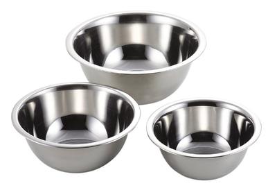 Pearl Metal Stainless Steel Bowl Set of 3 (16cm, 18cm, 22cm) - Lala Shine H-5371