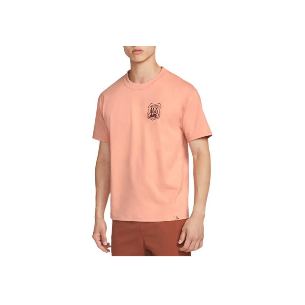 New Nike ACG Drop Shoulder Sleeve T Shirt Men's Pink DR7758-824