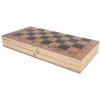 3 in 1 MultiFunctional Folding Wooden Chess Checkers Board Game Portable Draughts Set