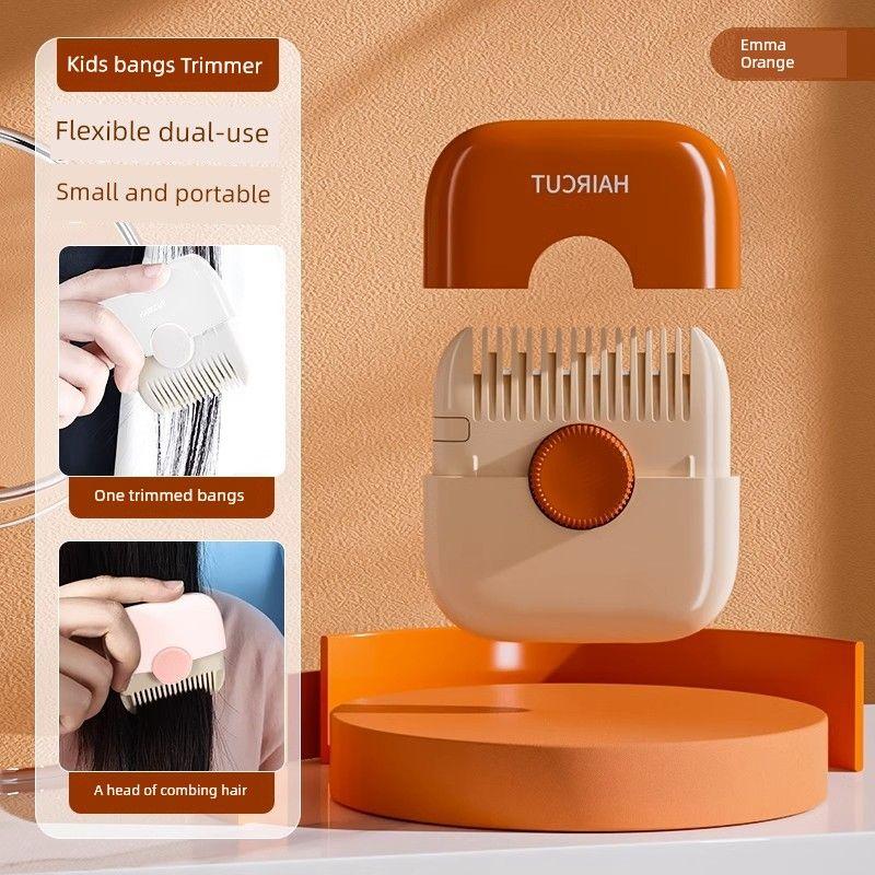 

German Baby Hair Cutting Scissors Bangs Trimmer Kids Broken Hair Thin Baby Multi-Functional Hair Cutting Comb Emma Orange [Hair Shaving and Combing Two-In-One]
