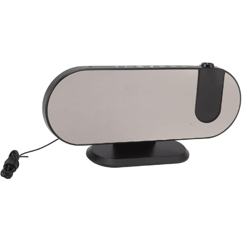 Projection Alarm Clock, USB Powered Mirror Display Design Clock, 180 Degree Rotation High Brightness LED Light Source Ceiling Digital Alarm Clock