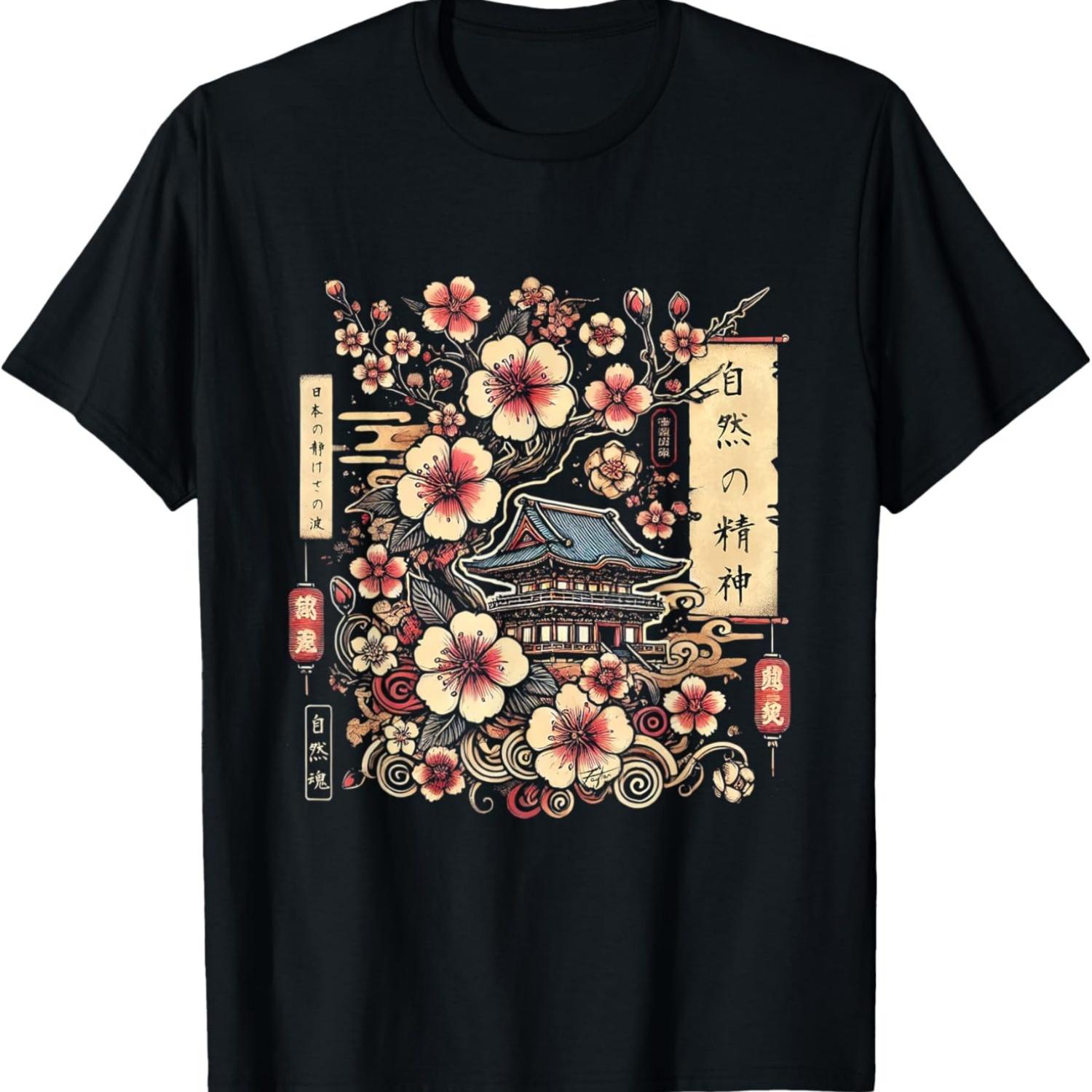 Япония Ретро 80-х 90-х в эстетике Vaporwave ретро вайбы Футболка S чёрный