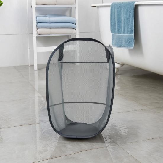 Yousheng Dirty Clothes Basket Foldable Breathable Mesh Fabric Laundry Bin Prevents Odor Container for Bathroom Laundry Storage Home
