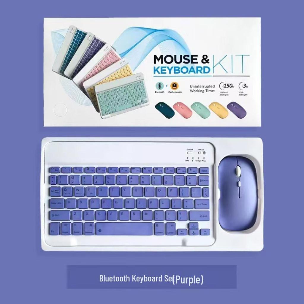 Bluetooth Keyboard and Mouse Set for iPad, Huawei, Xiaomi, Samsung Devices with Wireless Connectivity