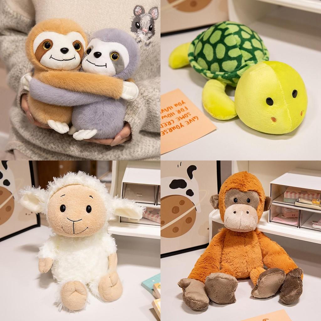 Monkey Plush Pillow Sloth Turtle Lamb Toy Comfort Doll Birthday Decoration Gift