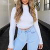 Sweater Round Neck All-match Knitted Women Sweater for Daily Wear