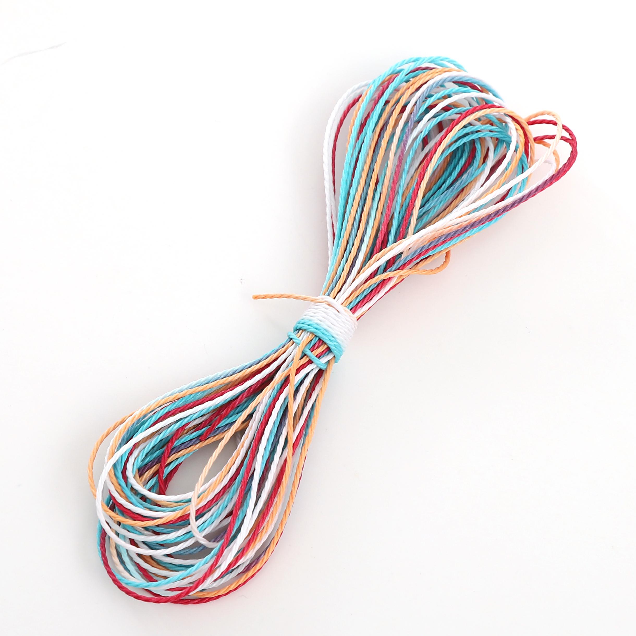 

10 метров кожаный шнур вощеный шнур хлопковая нить шнурок ремешок веревка для изготовления ювелирных изделий DIY браслет принадлежности 28