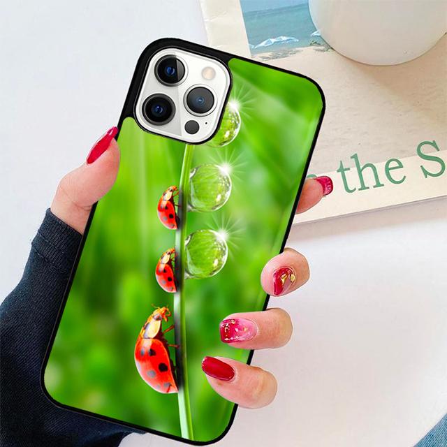 Autumu 11 Colorful Ladybugs Phone Case Cover for iPhone 17 Air 16 16e 15 12 11 13 14 Pro Max Apple Plus Coque
