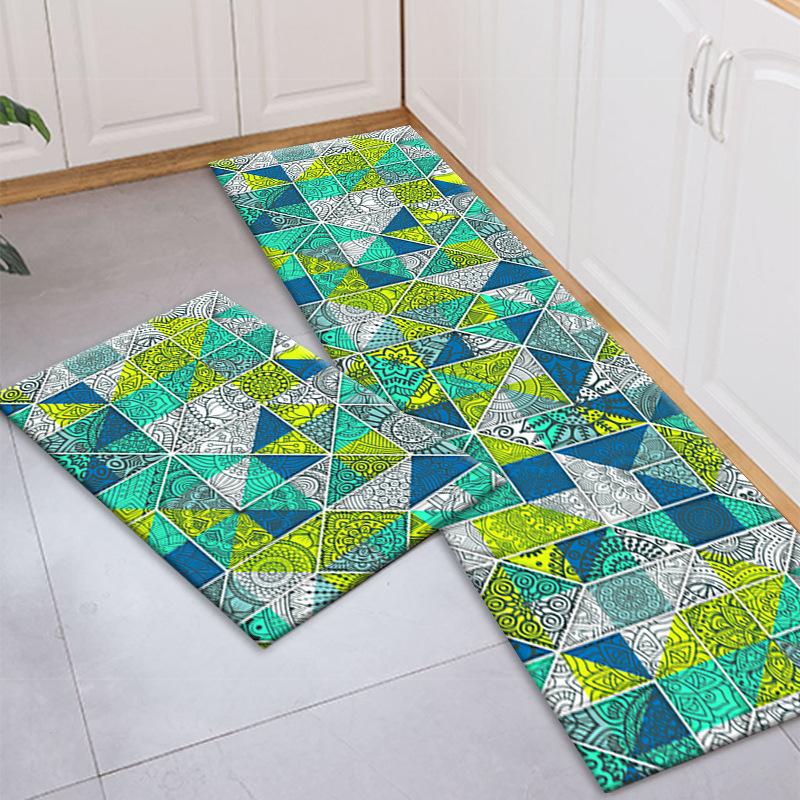 Boho Kitchen Rug Vintage Entrance Porch Floor Mats Abstract Geometric Bathroom Door Mats Living Room Bedroom Room Floor Mats