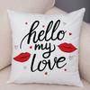 Funda de almohada de labios sexy para mujer, decoración de sofá, hogar, coche, funda de cojín con estampado de pintalabios de dibujos animados
