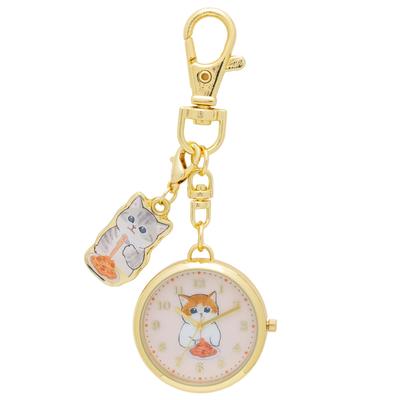 Pocket Watch Analog Keychain Watch Beige Mofusand [Fieldwork] Women's MSD003-3