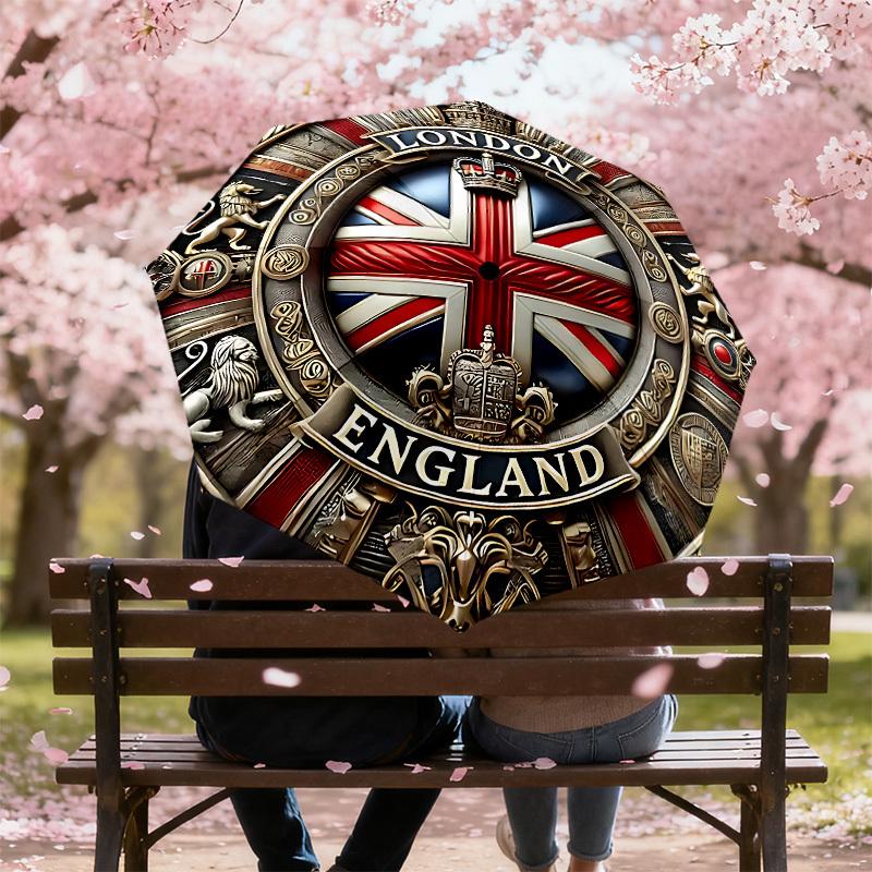 1PC London England Umbrella-8-Rib Reinforced, Automatic Open, Lightweight & Durable, Cute Fashion Accessory for Outdoor-P110